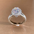 Ehhai GRA Certified 1-2CT Round Moissanite Engagement Rings for Women Luxury 925 Sterling Silver Wedding Ring Fine Jewelry Gifts